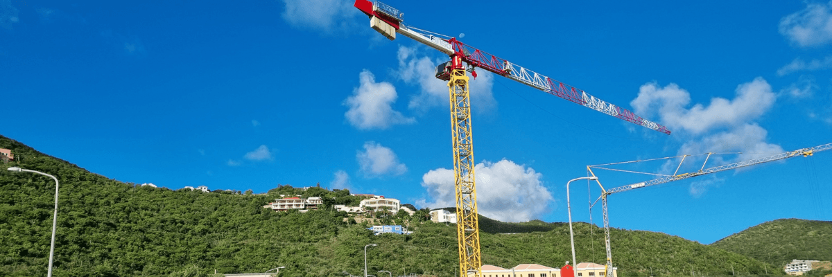 Des grues à tour installées pour la construction du SMGH